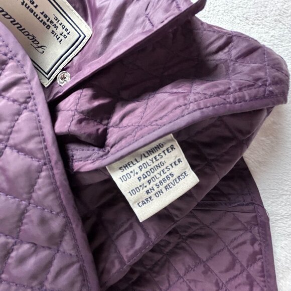 Faconnable Womens Quilted Water-Resistant Vest Medium Purple Packable Outdoor - Picture 6 of 10